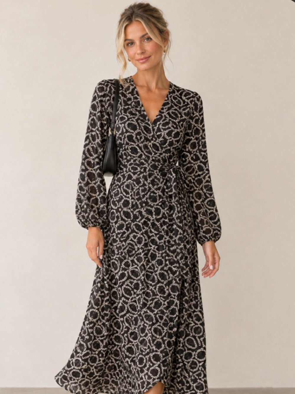 Rare Isabel marant ecru chain silk pleat midi dress wrap $1238 party formal fall